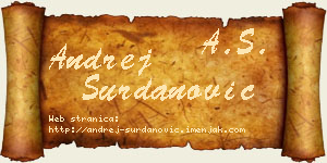 Andrej Surdanović vizit kartica